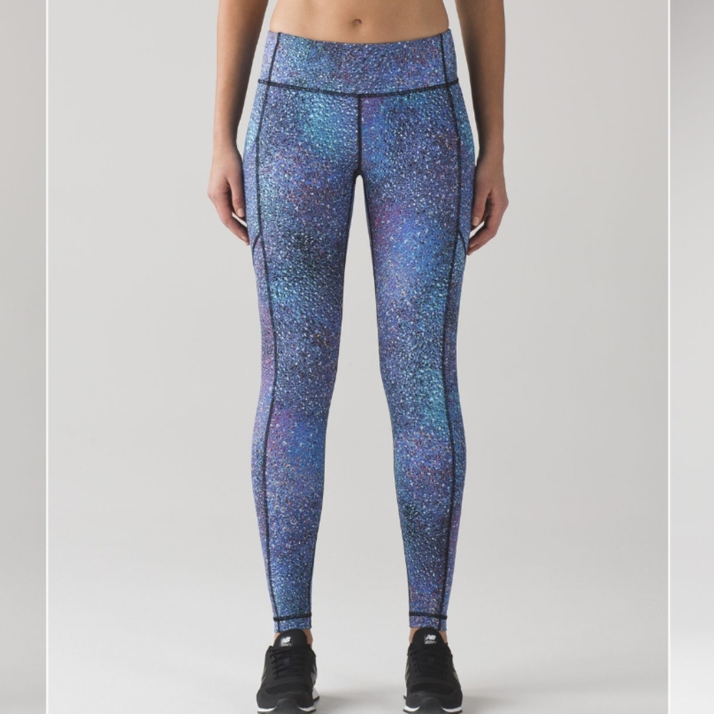 🦄 RARE Lululemon Speed Tight V Strive Multi Mermaid Black 28" - Picture 2 of 14